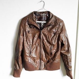 Women's faux leather jacket